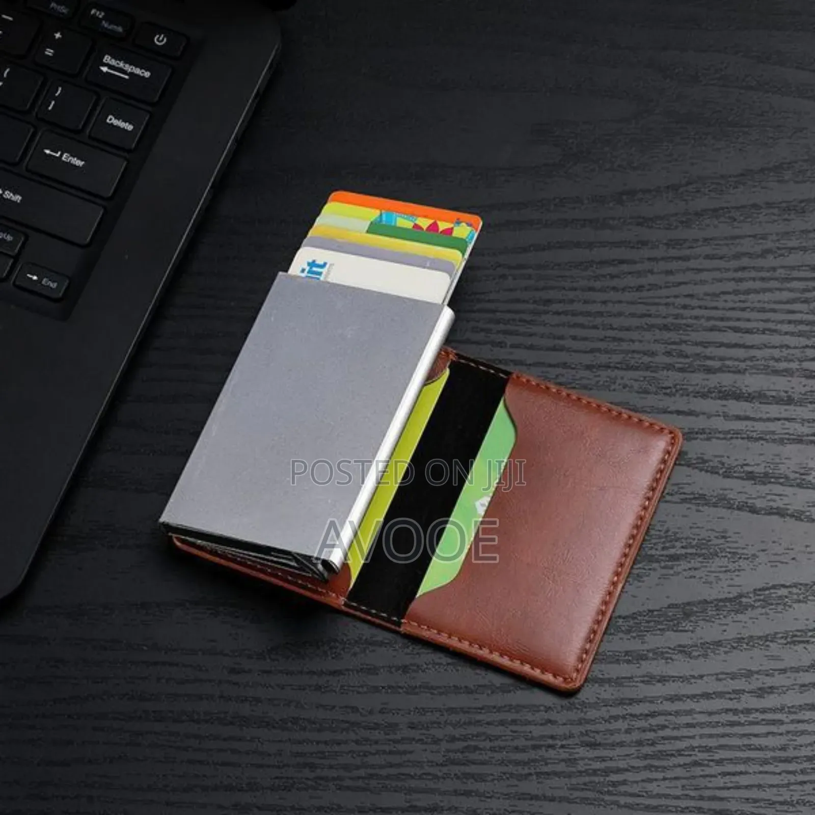 Automatic Pop-Up Credit Card Holder Aluminum Metal Box Card Slot