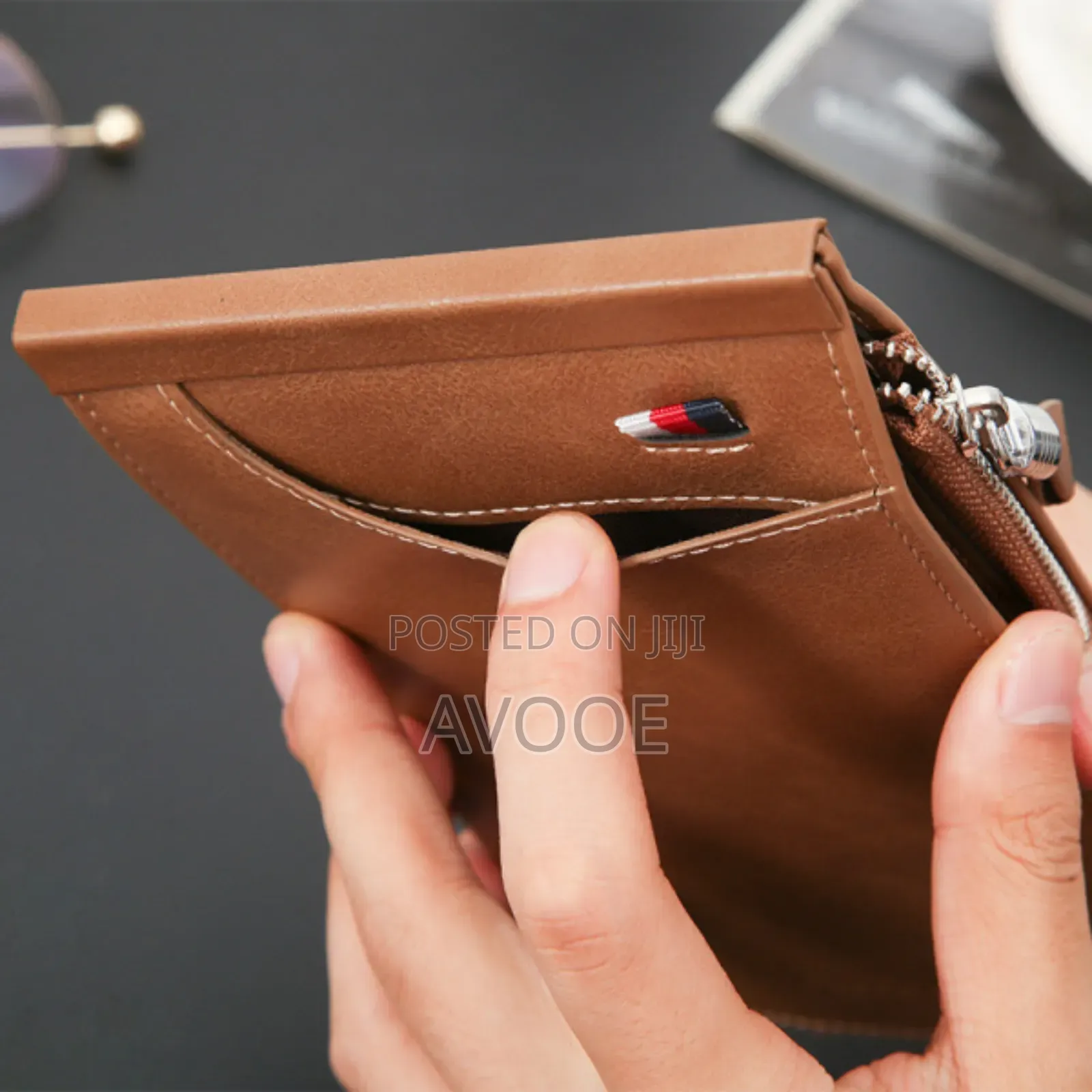 New Men's And Women's Long Double Zipper Multi-function Card Holder