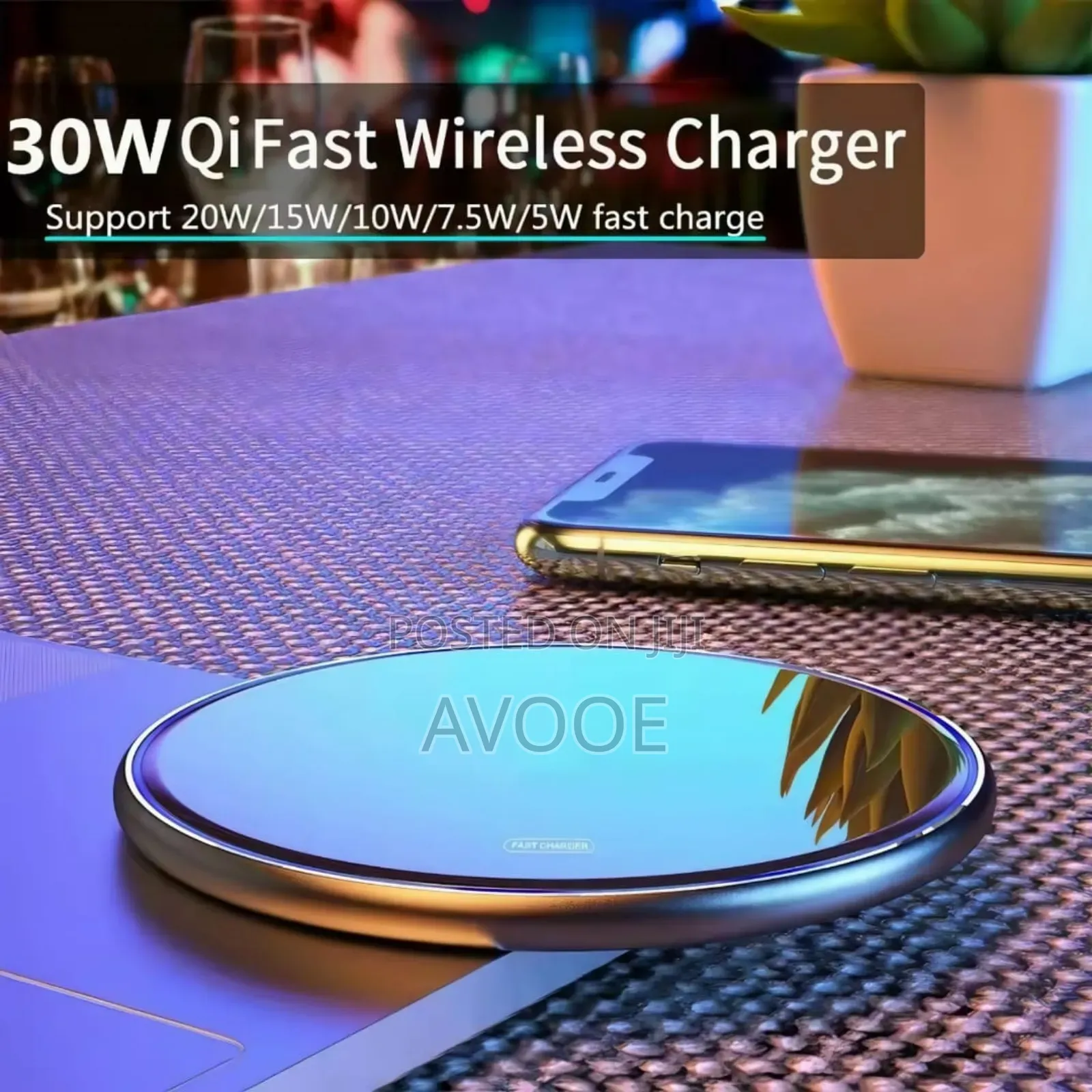 30w Wireless Fast Charging Pad Dock Station for All Device