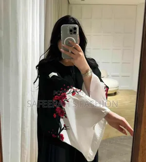 Black With Red Ful Borkha R