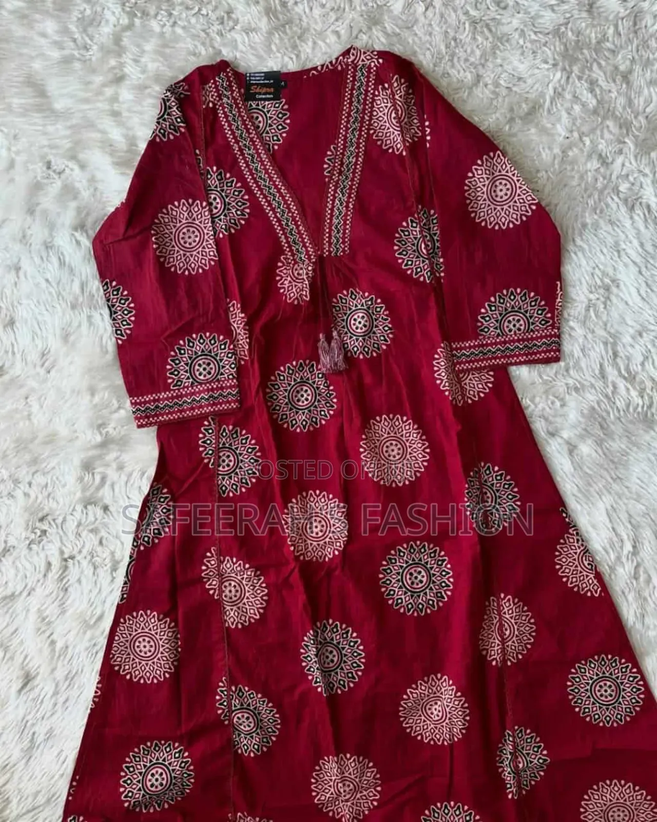 রেড ডিজিটাল প্রিন্ট ৩ পিস r