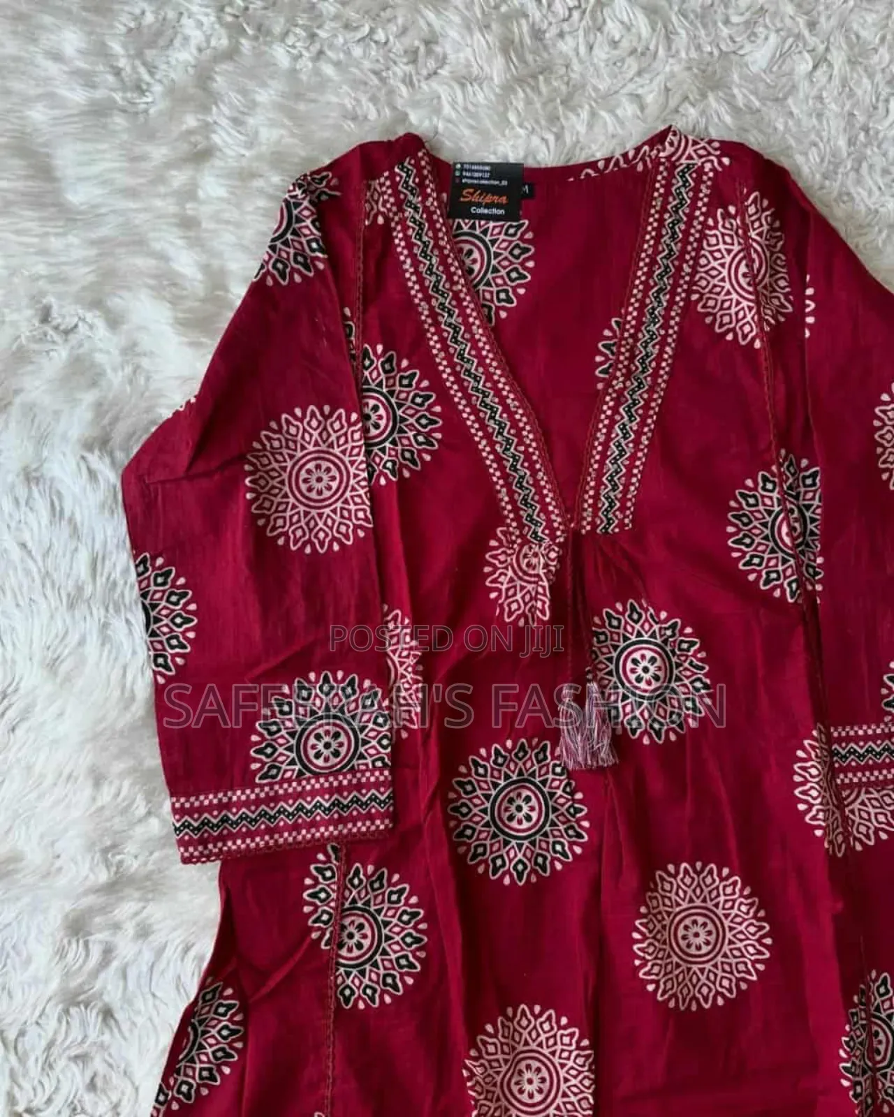 রেড ডিজিটাল প্রিন্ট ৩ পিস r