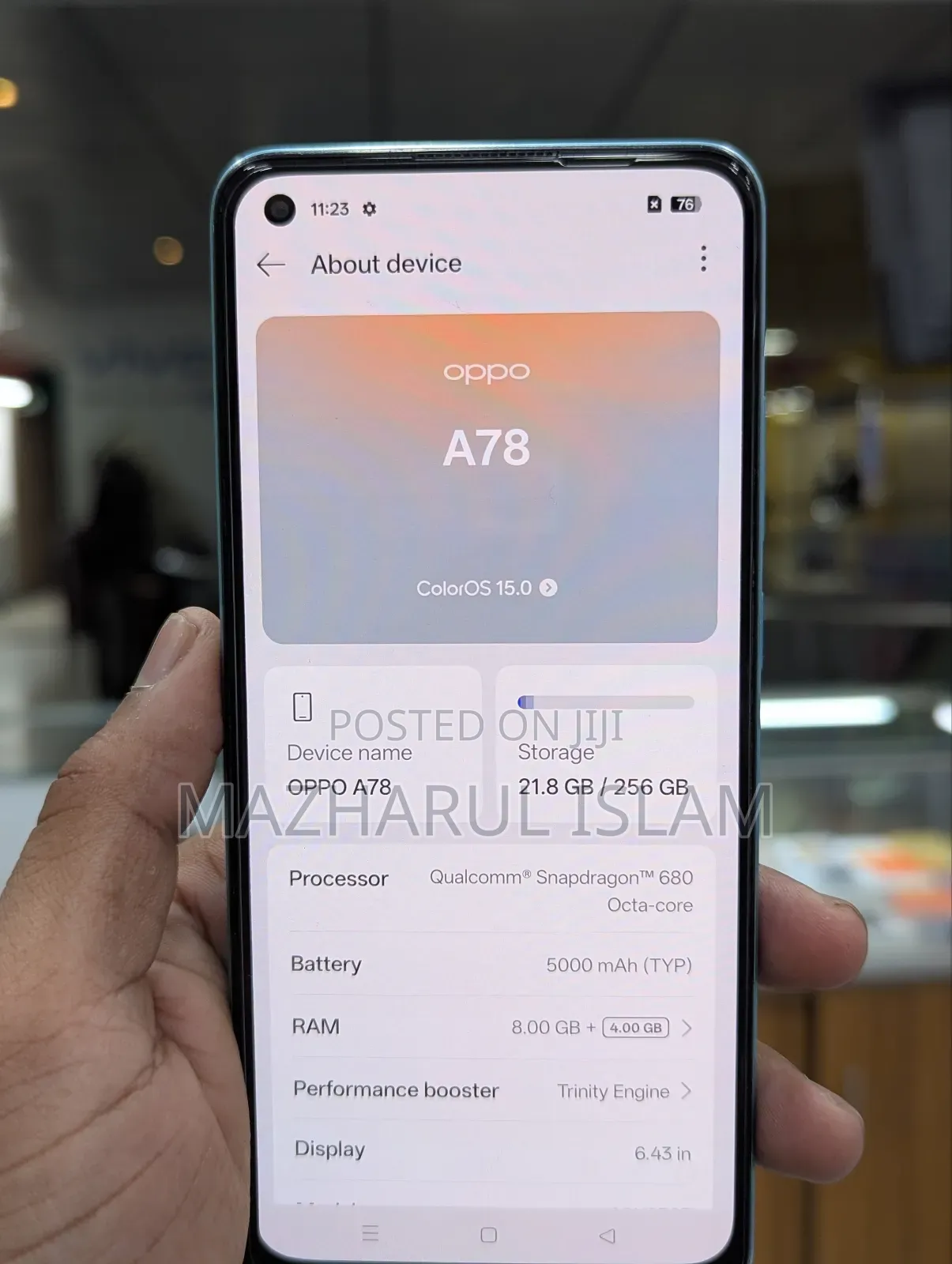 Oppo A78 4G 256 GB Blue