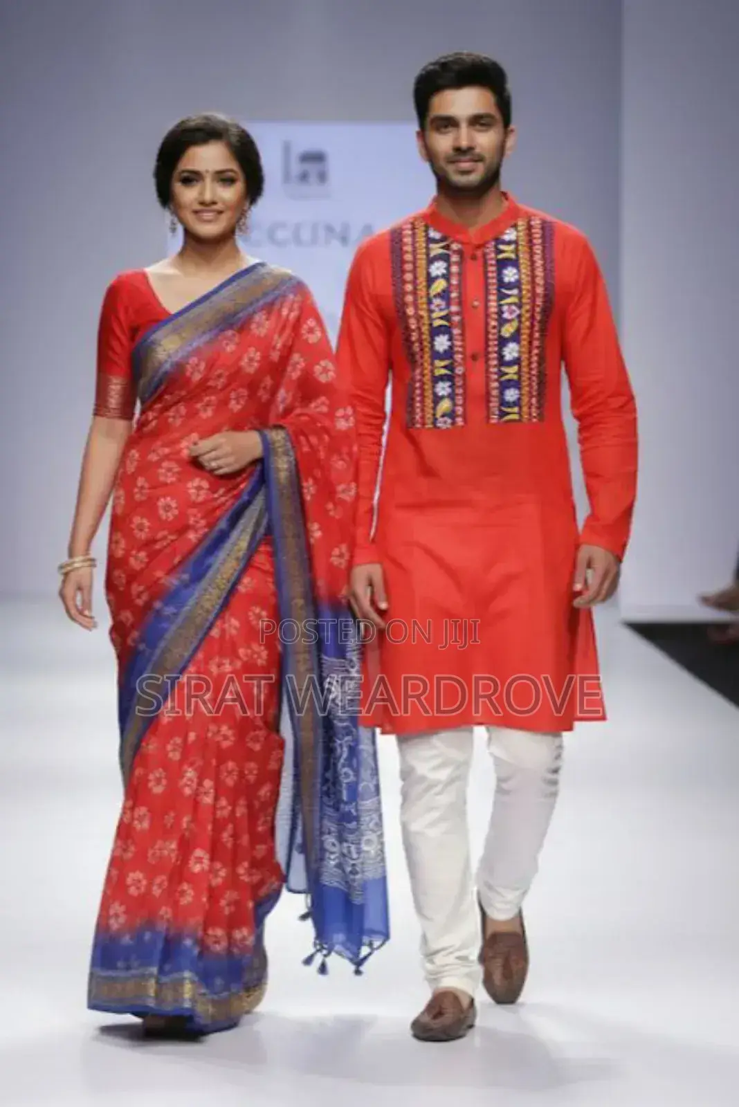 চান্দুরি সিল্ক শাড়ি ও পাঞ্জাবী কাপল সেট r