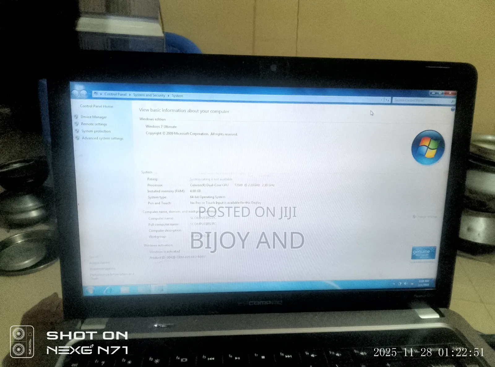 Laptop HP Compaq Presario CQ42 4GB Intel Celeron SSD 350GB