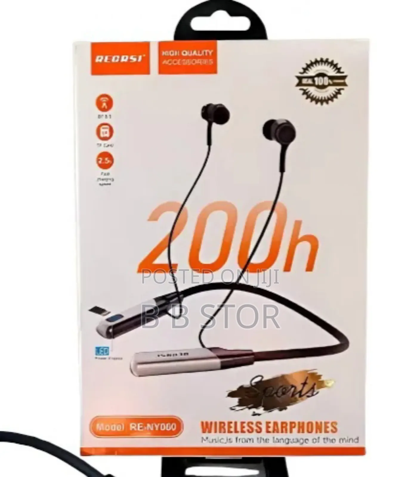 Recrsi Re-Ny060 200 Hours Bluetooth Neckband