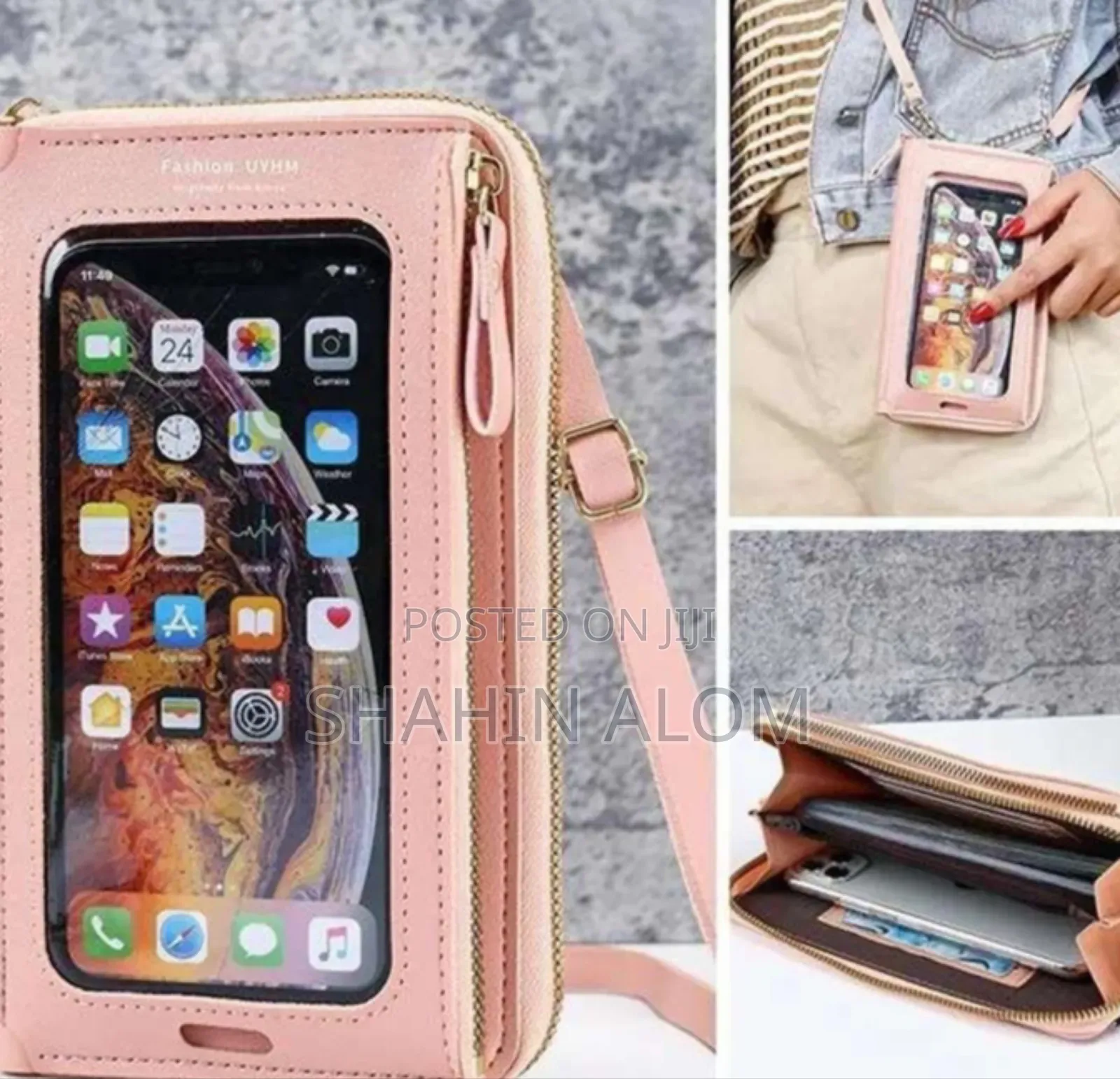 Women Bags Soft Leather Wallets Touch Screen