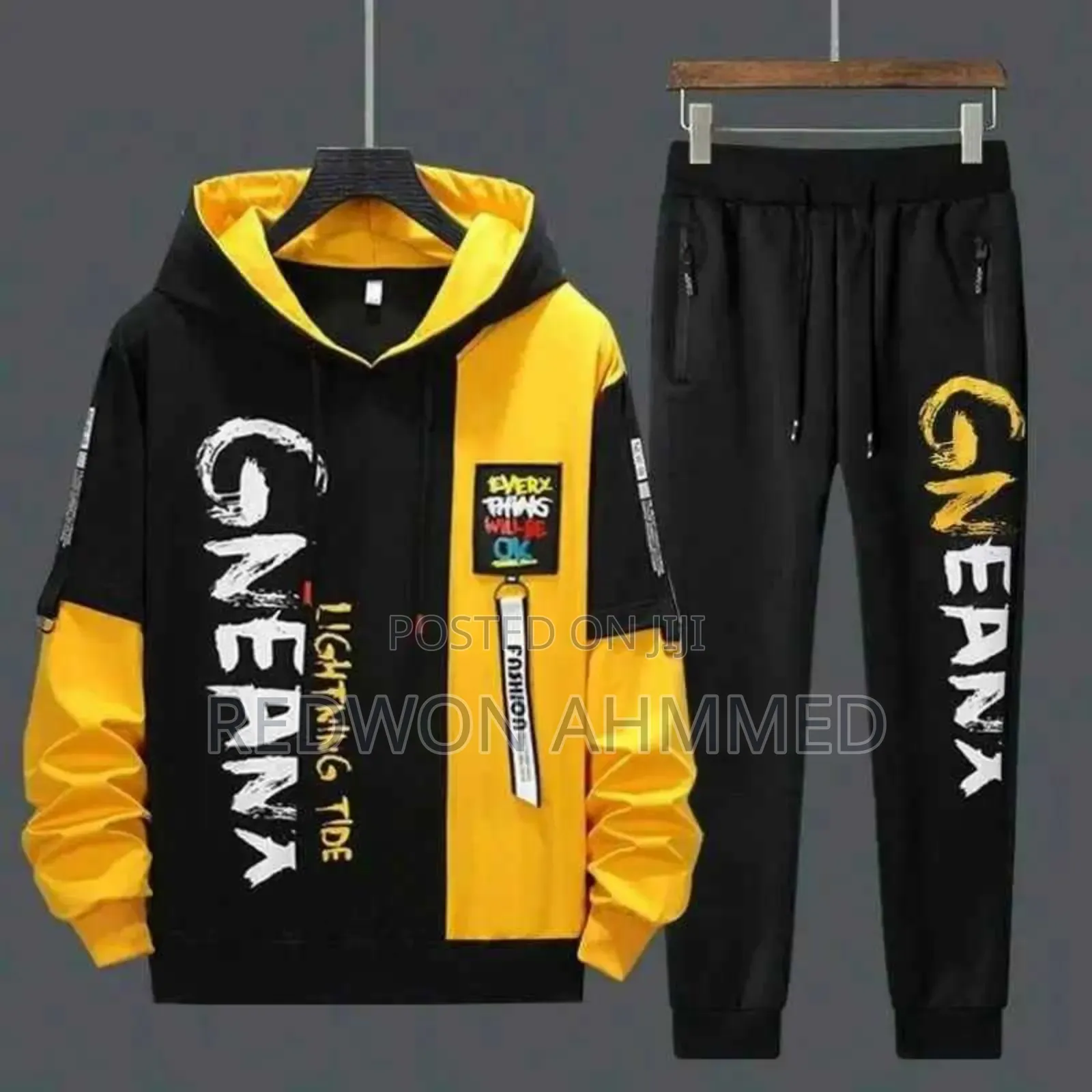 Stylish Design - Hoodie Set for Men, Perfect Modern Trendy Look