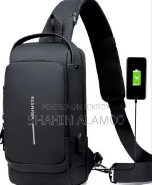 USB Charging Sport Sling Anti-Theft Shoulder Bag