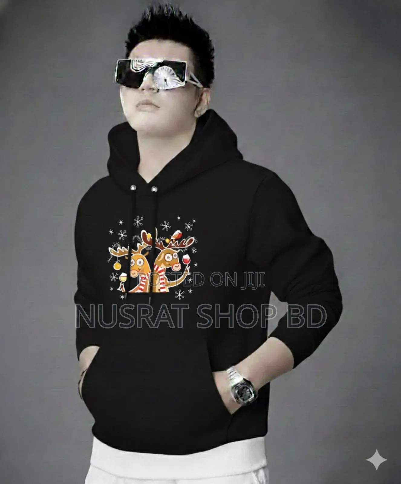 Drop Shoulder Hoodie for Men and Women