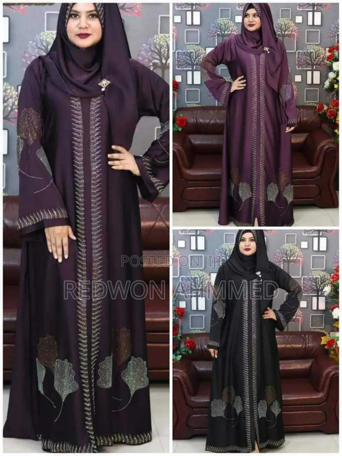 মুশফিকা স্টোন বোরকা হিজাব সহো ফুল সেট