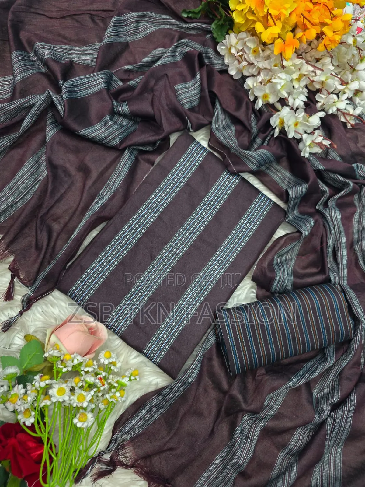 বার্মিজ তাঁত থ্রি-পিস নতুন আপডেট