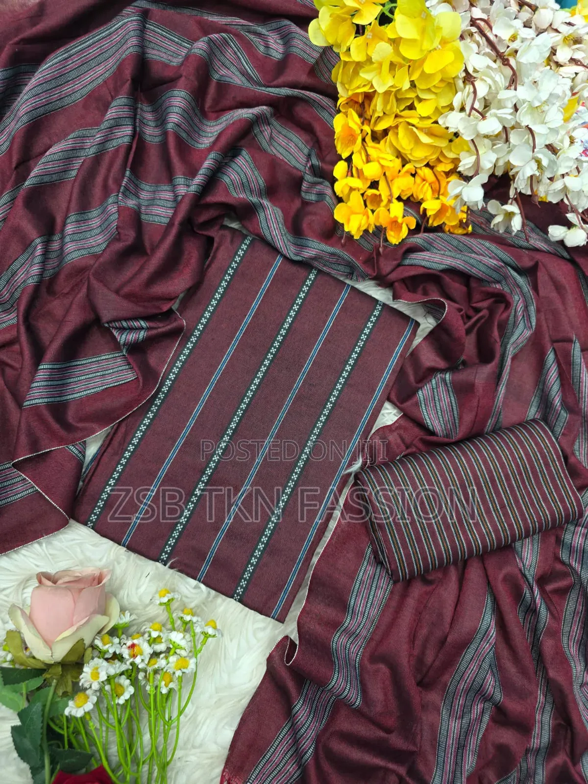 বার্মিজ তাঁত থ্রি-পিস নতুন আপডেট