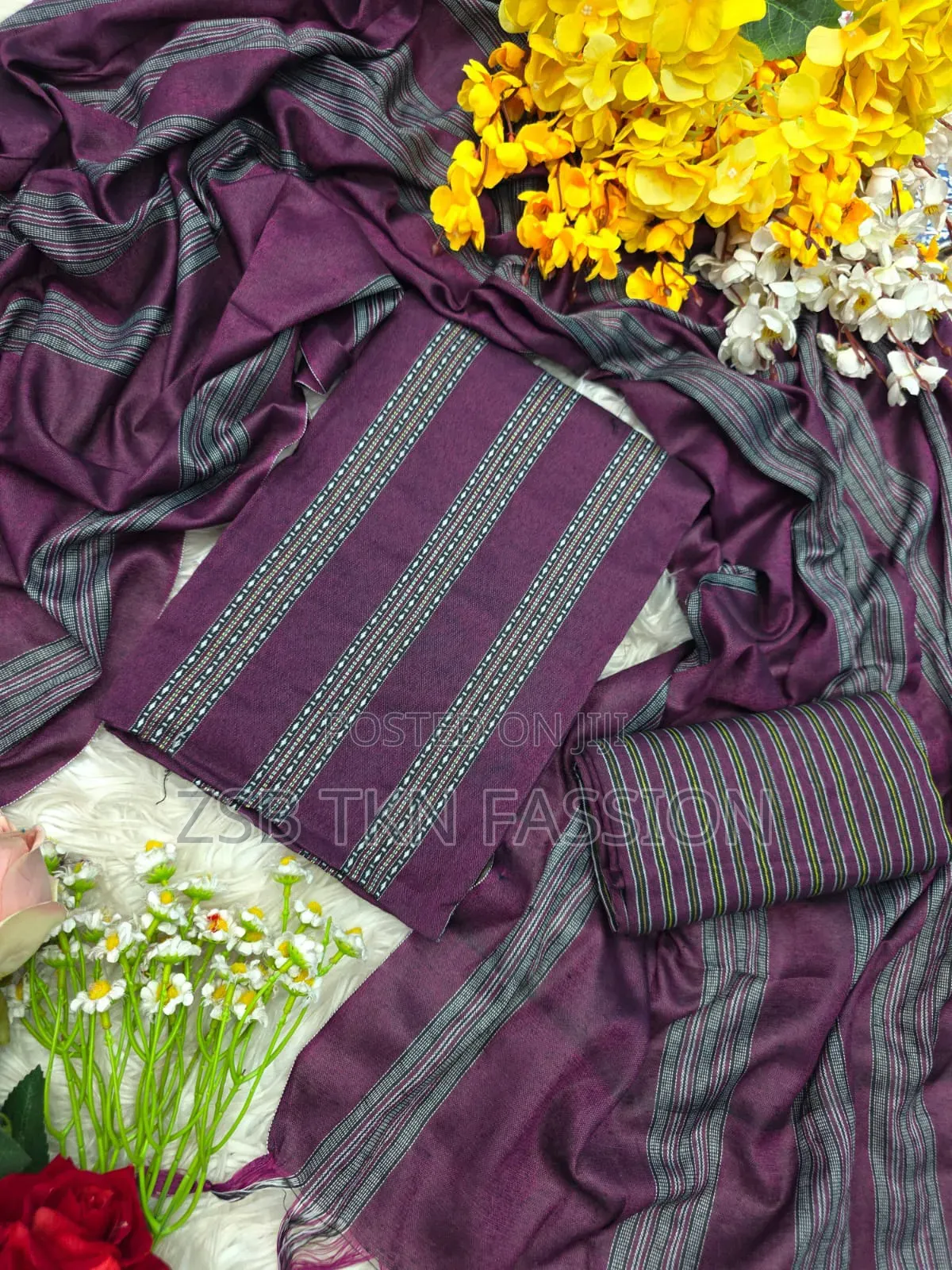 বার্মিজ তাঁত থ্রি-পিস নতুন আপডেট