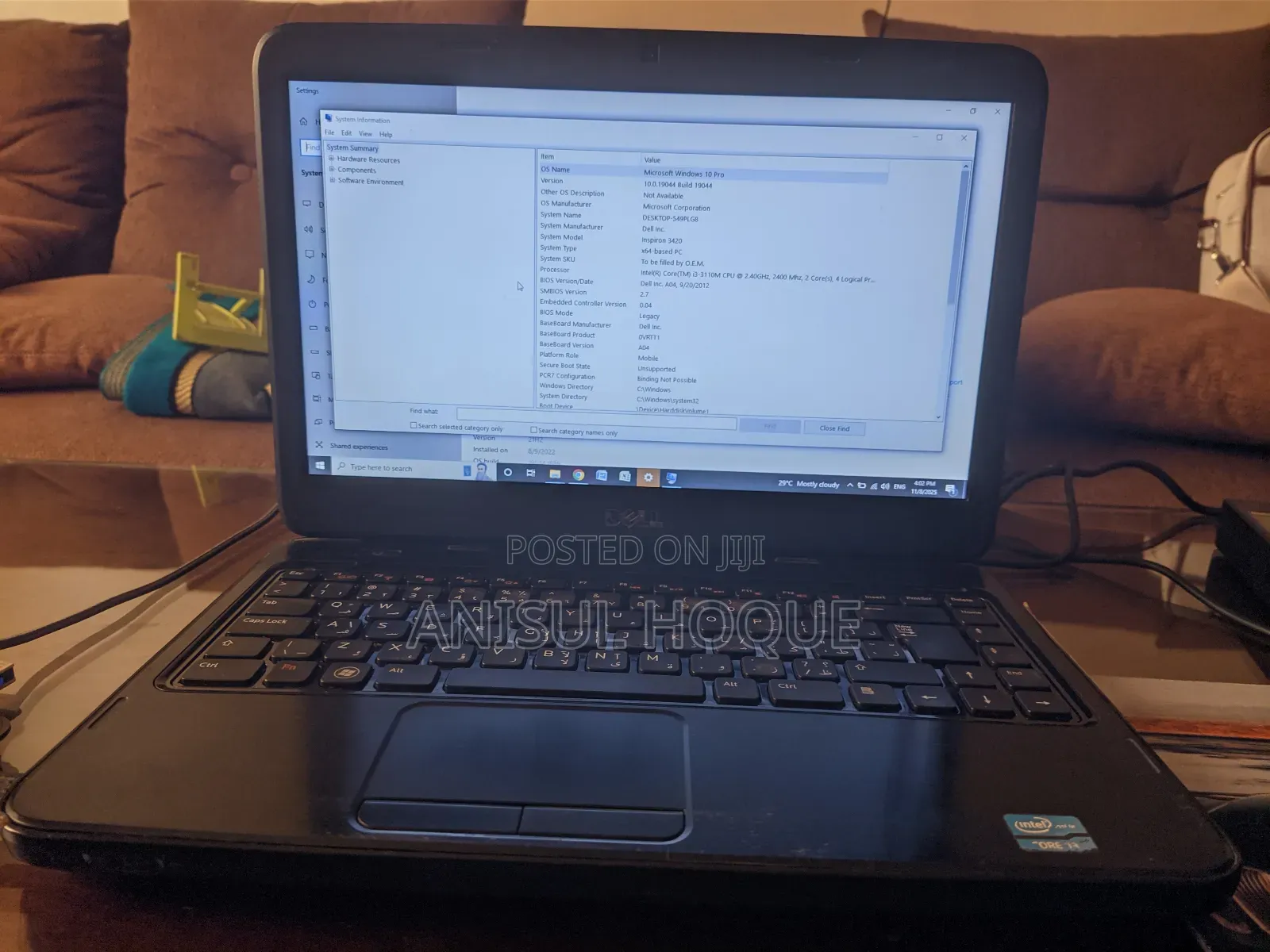 Laptop Dell Inspiron 14 3421 2GB Intel Core I3 HDD 256GB