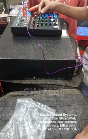 Seer One Pair 16" Speaker Box + 4channel Mixer + Heavy Duty Amplifier.