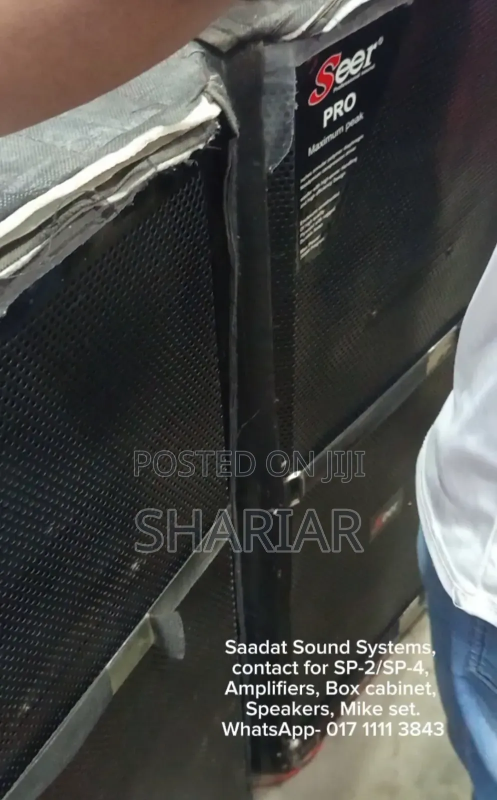 Seer One Pair 16" Speaker Box + 4channel Mixer + Heavy Duty Amplifier.