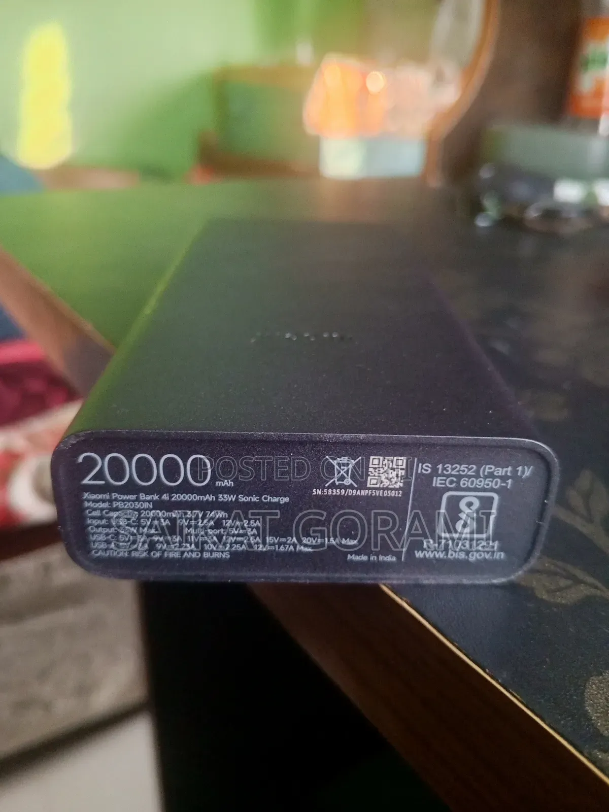 Xiaomi Power Bank 4i 20000ah 33w