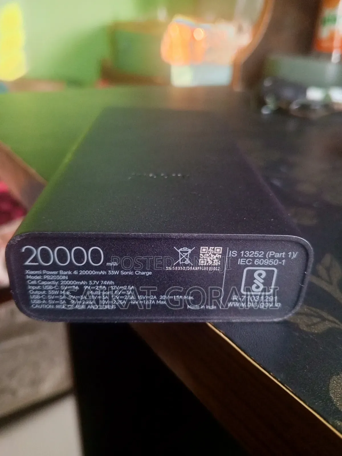 Xiaomi Power Bank 4i 20000ah 33w
