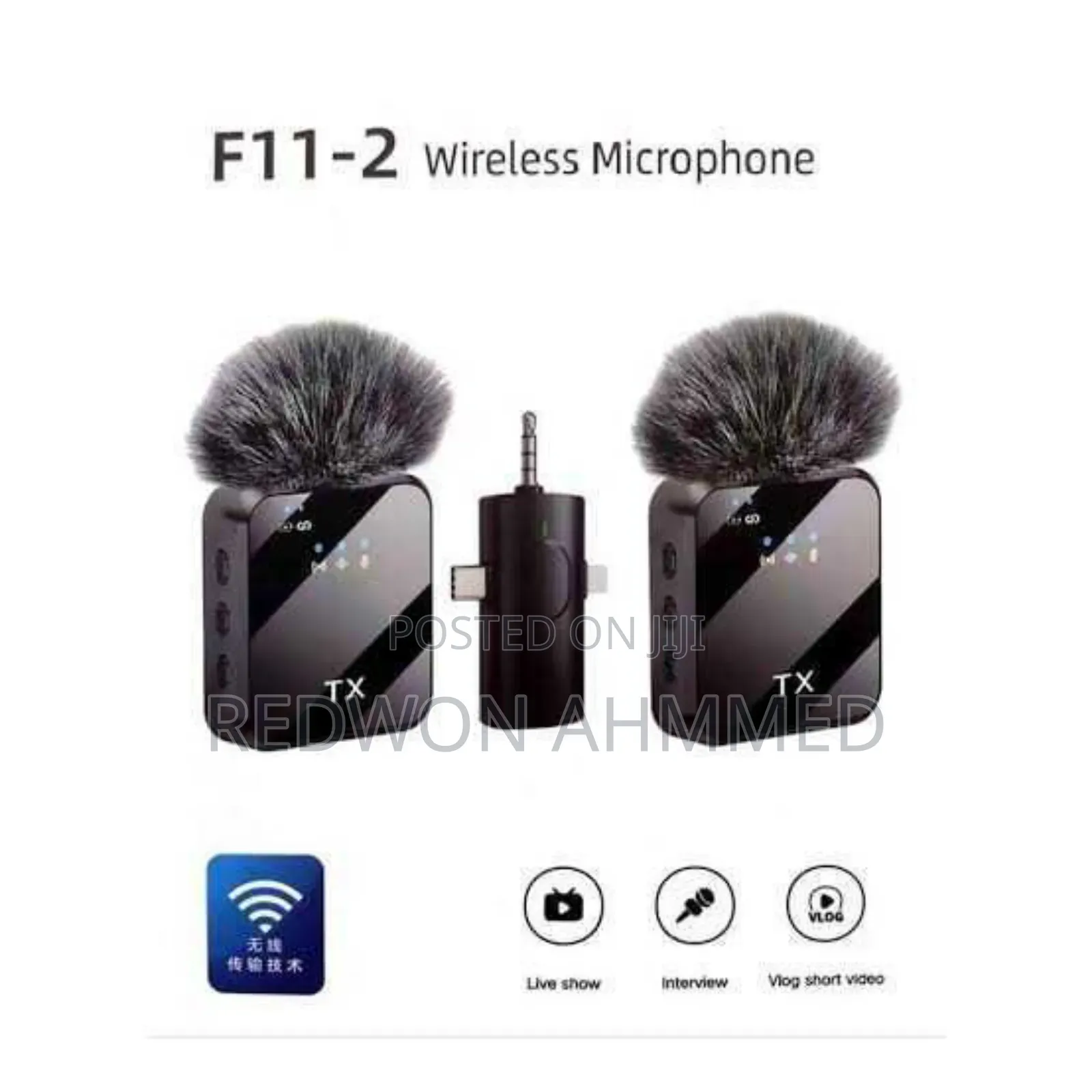 F11-2 Collar Wireless Microphone iPhone/Android Type C Supported 99%