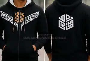 Stylish Calligraphy Design Hoodie for Men