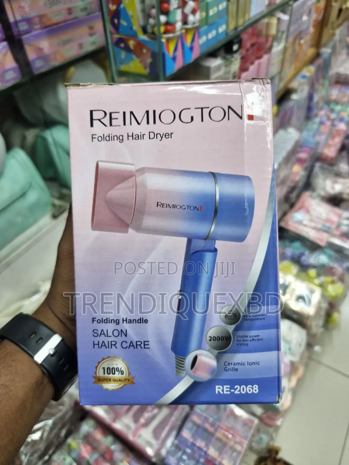 Reimiogton Re-2068 Folding Hair Dryer – 2000w Powerful Ceramic Ionic