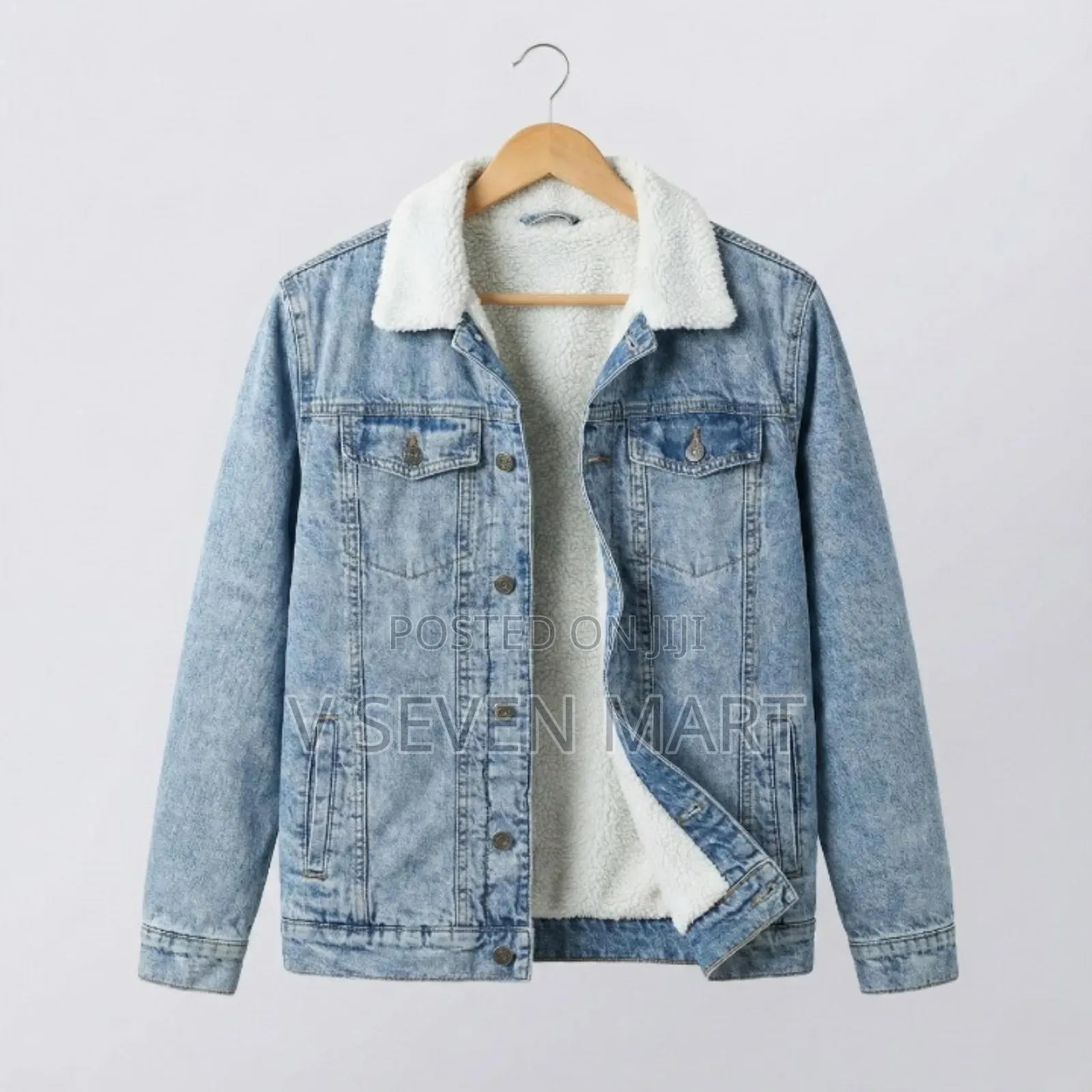 Denim Sherpa Lined Jacket