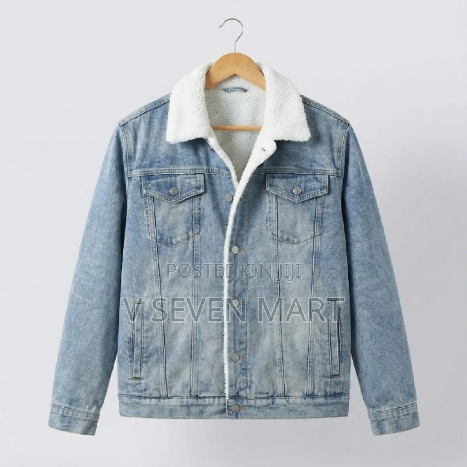 Denim Sherpa Lined Jacket