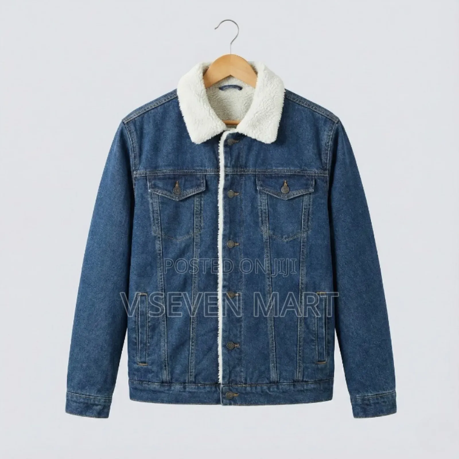 Denim Sherpa Lined Jacket