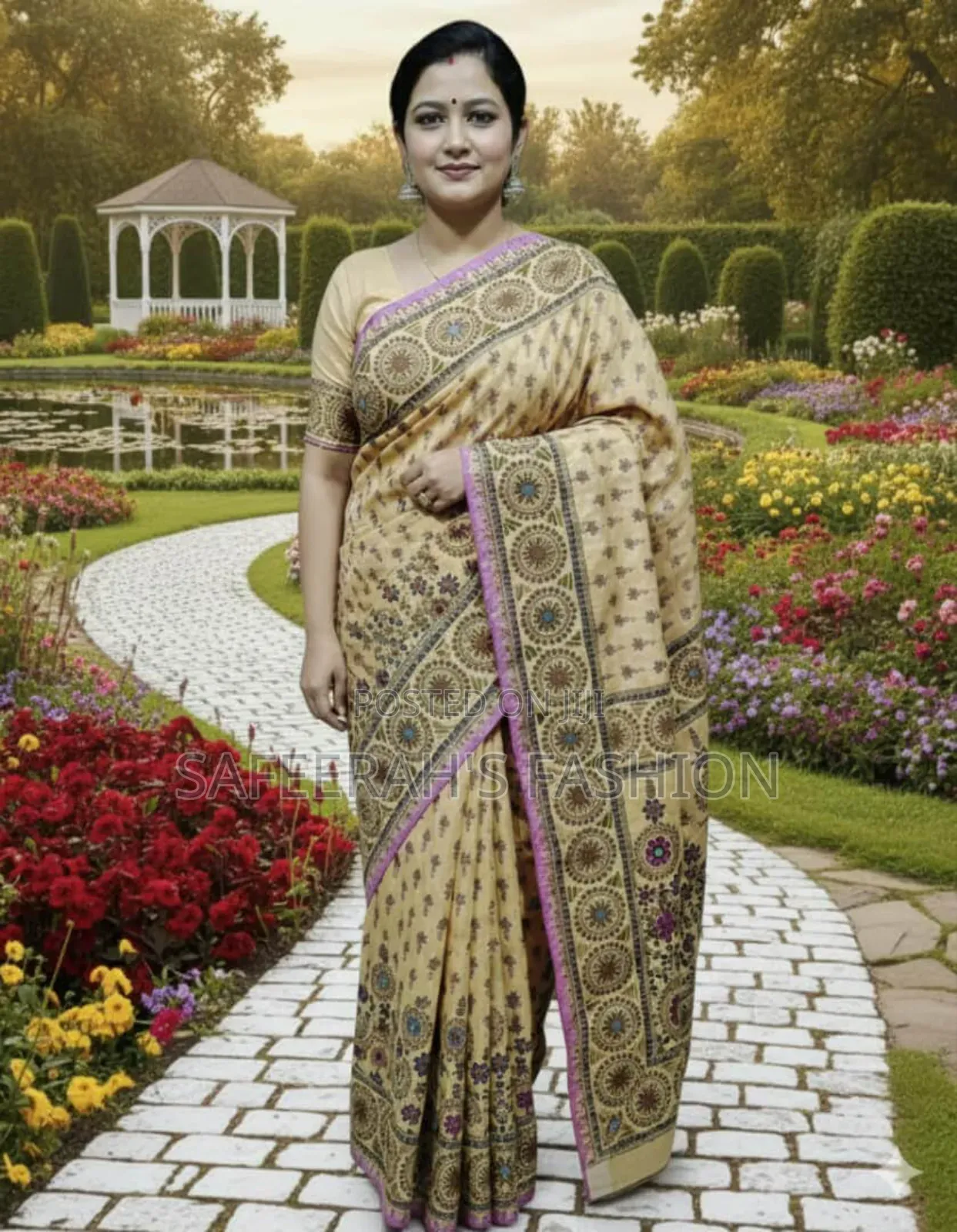 প্রিমিয়াম টাঙ্গাইল সিল্ক বুটিক শাড়ি r