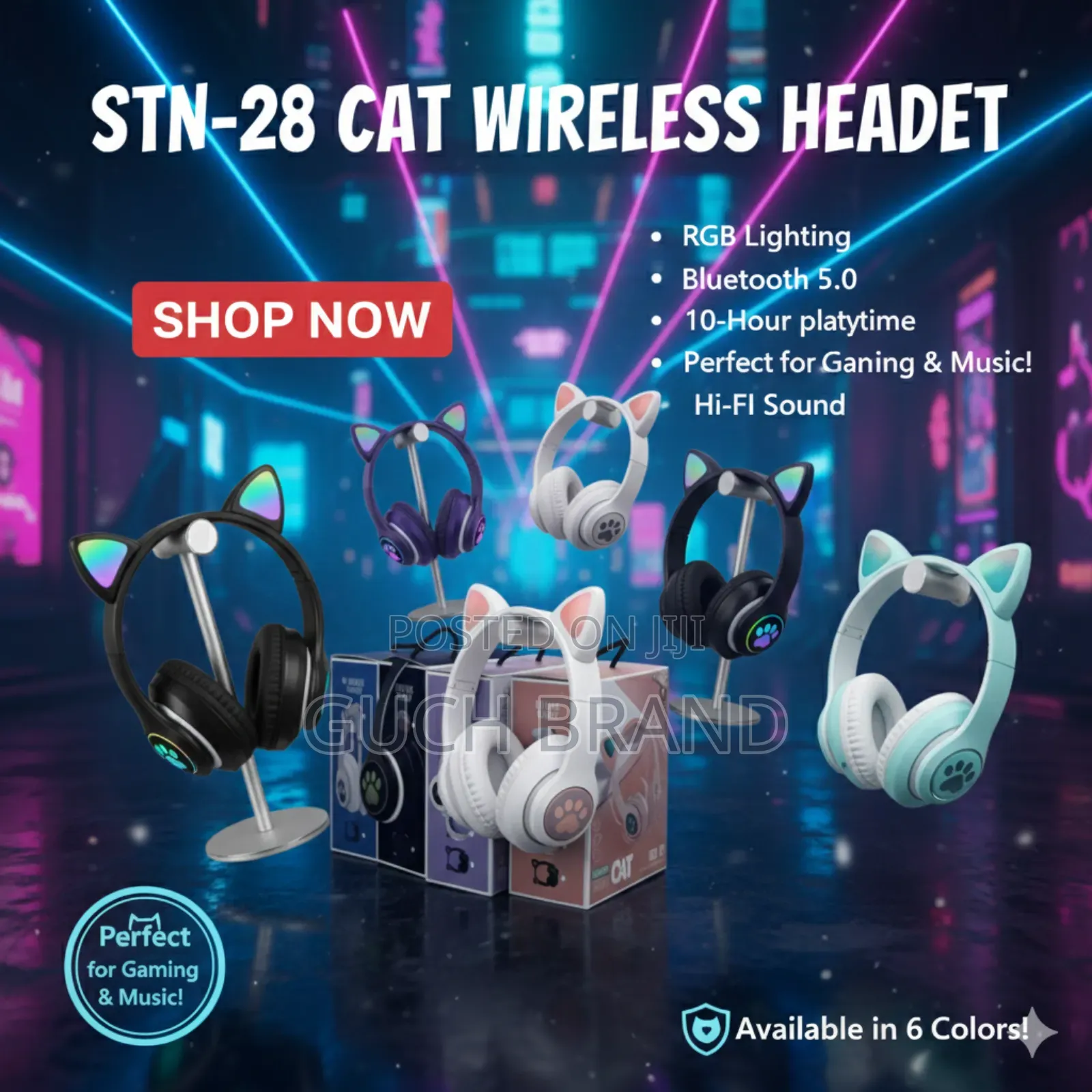 STN-28 Cat Headset: কিউট লাইটিং ক্যাট ইয়ার ডিজাইন