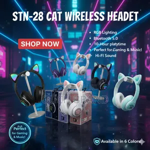 Photo - STN-28 Cat Headset: কিউট লাইটিং ক্যাট ইয়ার ডিজাইন