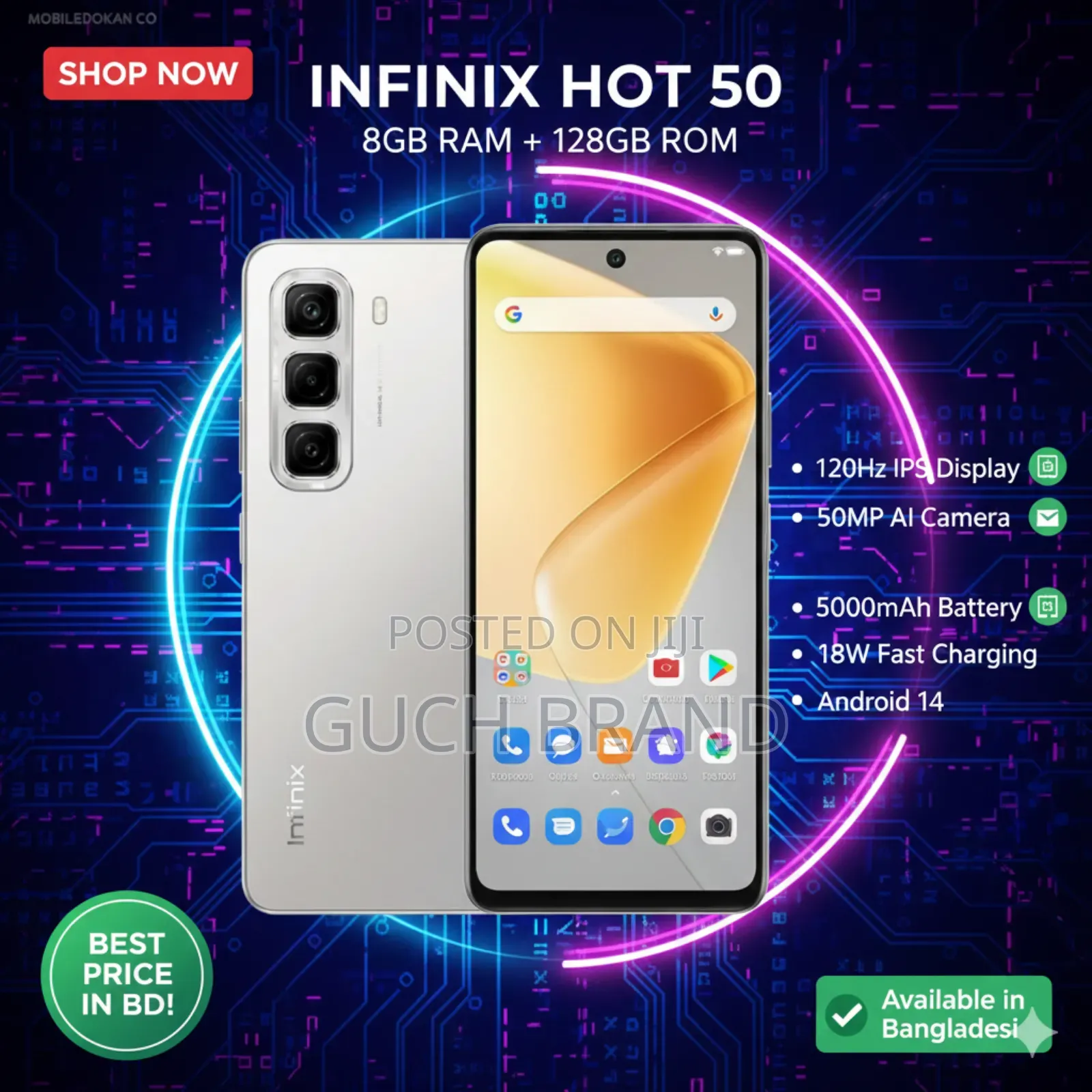 New Infinix Hot 50 128 GB Blue