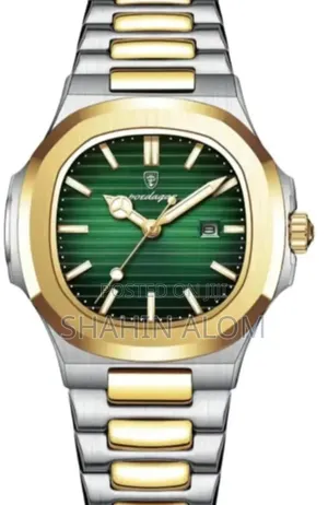 Photo - Poedagar 789 Luxury Square Watch for Men Waterproof Luminous Date