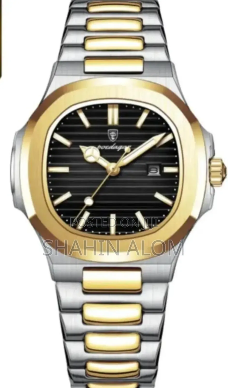 Poedagar 789 Luxury Square Watch for Men Waterproof Luminous Date