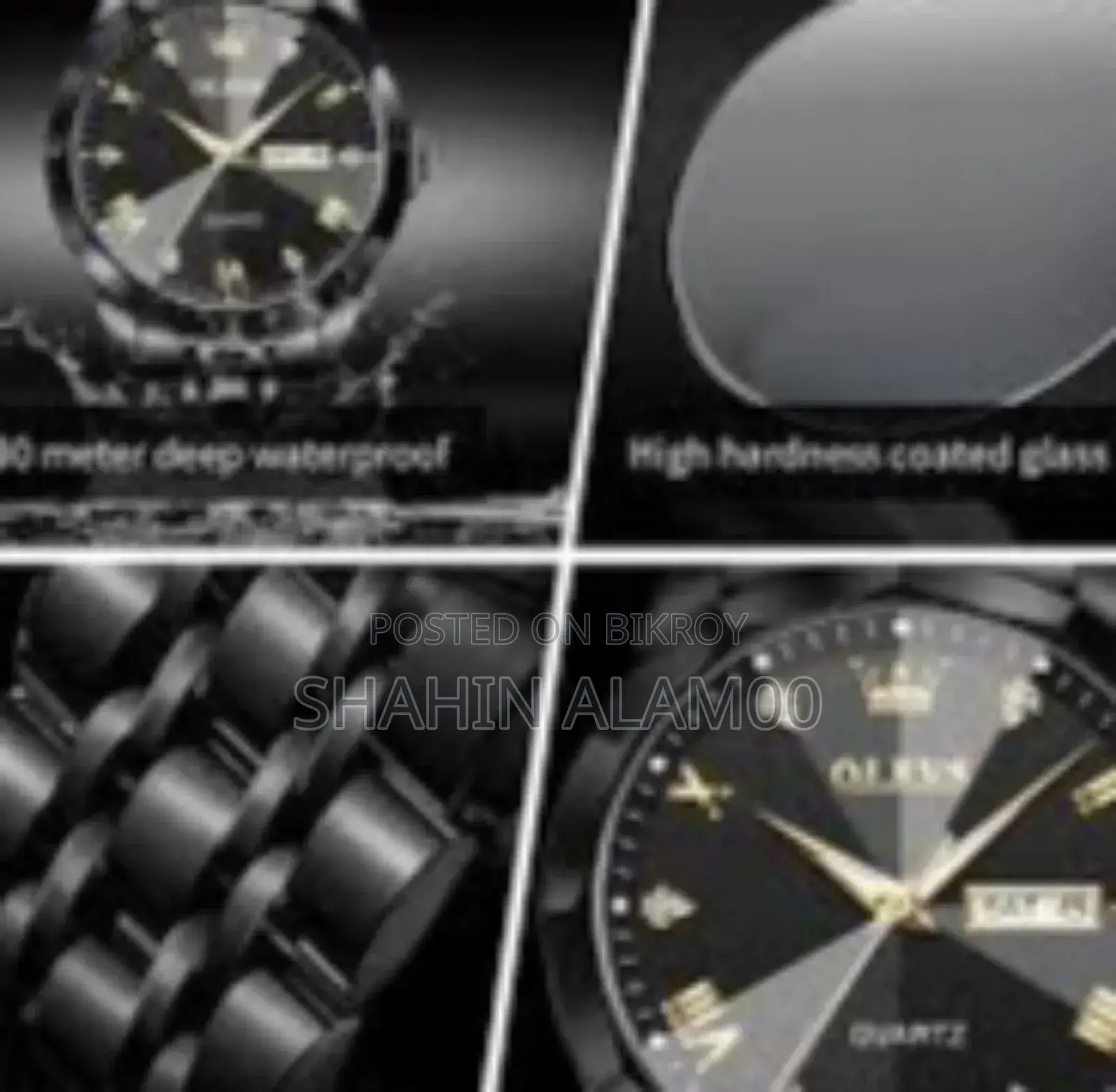 Butter Fly Lock Olevs 9931g New Exclusive Design Quartz Watch for Men