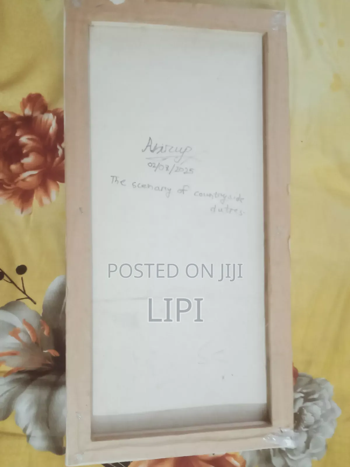 A Hand Painted Canvas, Village Scenery