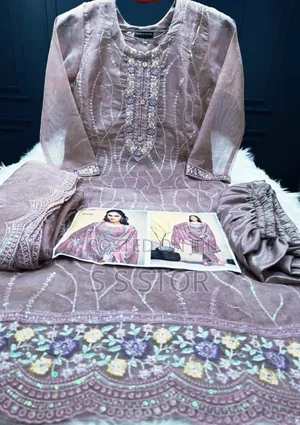 Pakistani White Gold Jorjet Three Peace