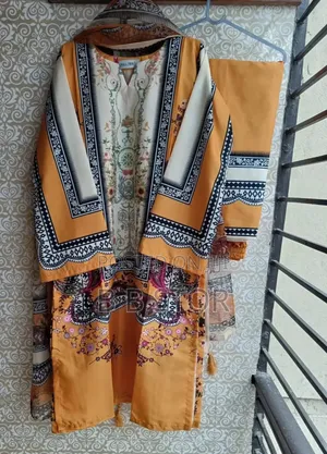 Photo - Ready Made Pure Dubai Silk Digital Print Three Piece