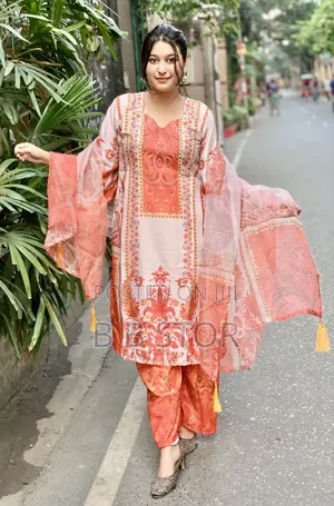 Photo - Silk Digital Print Three Piece