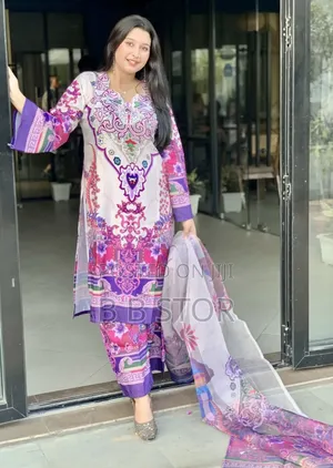 Silk Digital Print Three Piece