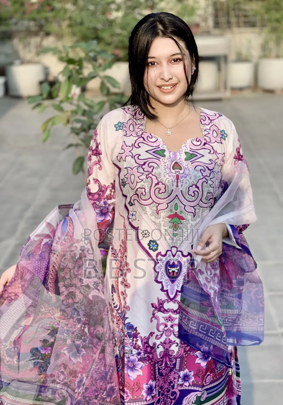 Silk Digital Print Three Piece