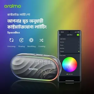 Oraimo Spacebox Fm and Customizable Lights and Eq Speaker