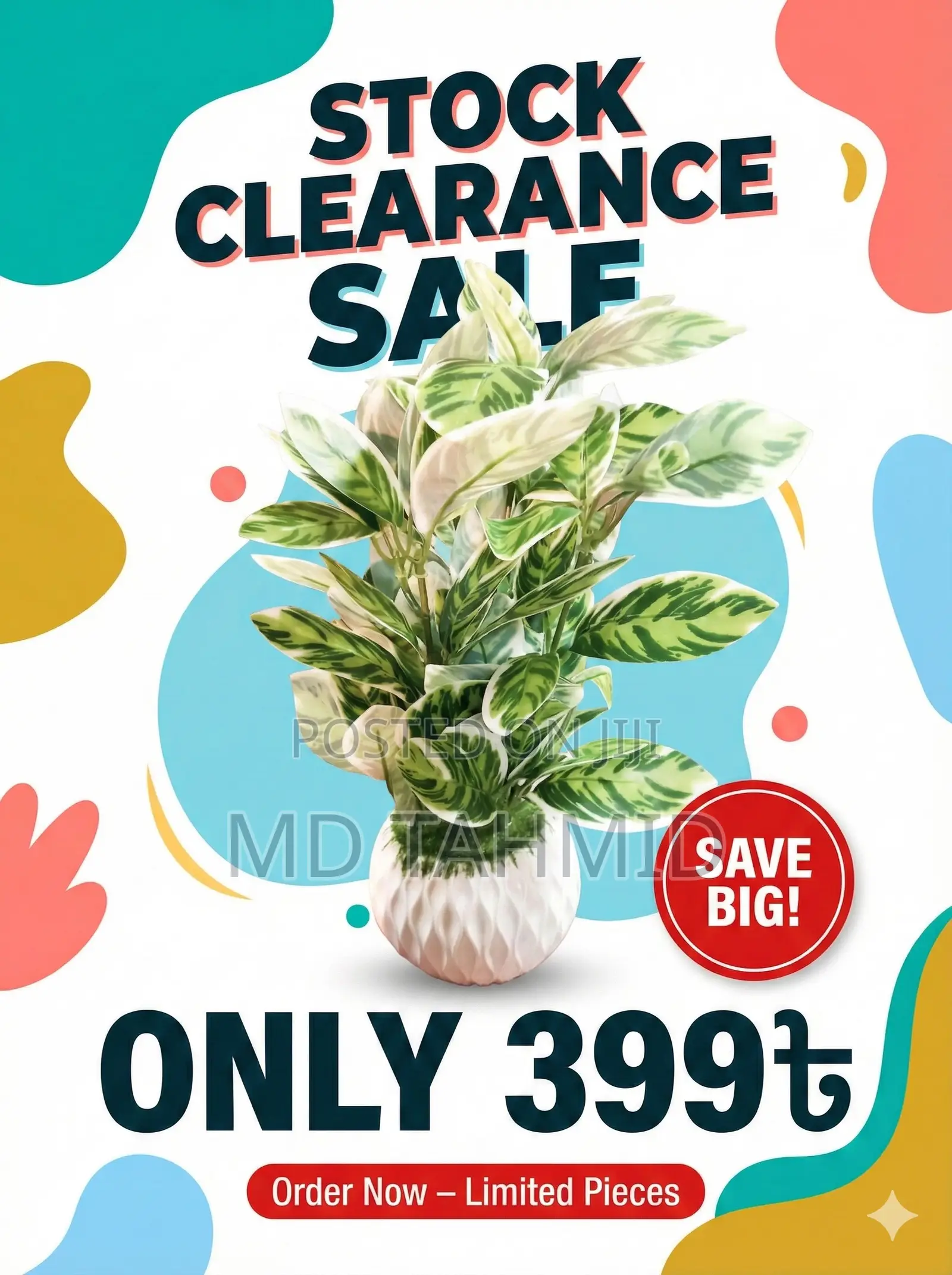 Artificial Decorative Plant in Ceramic Pot