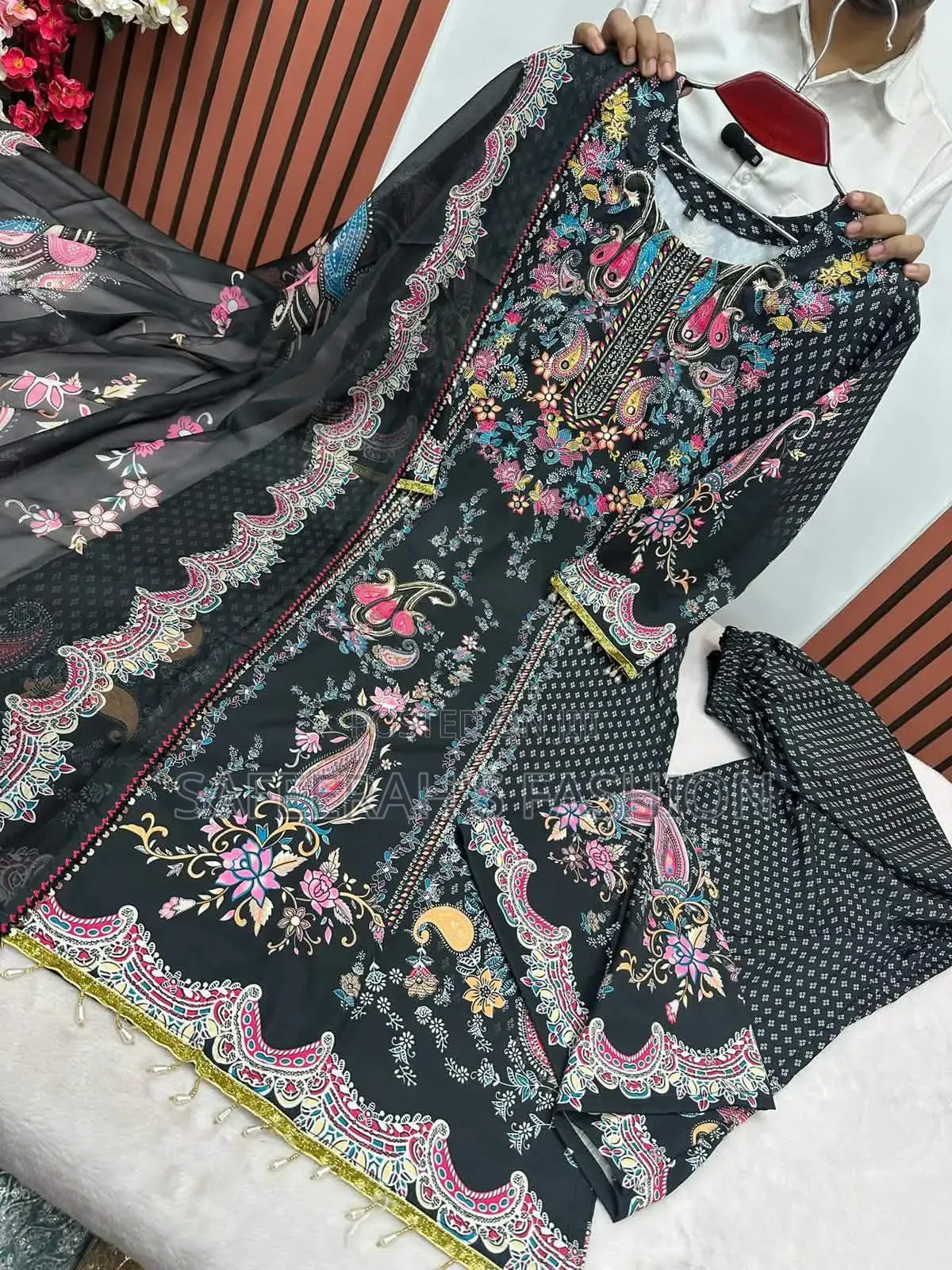 Digital Print Karchupi Work DressR