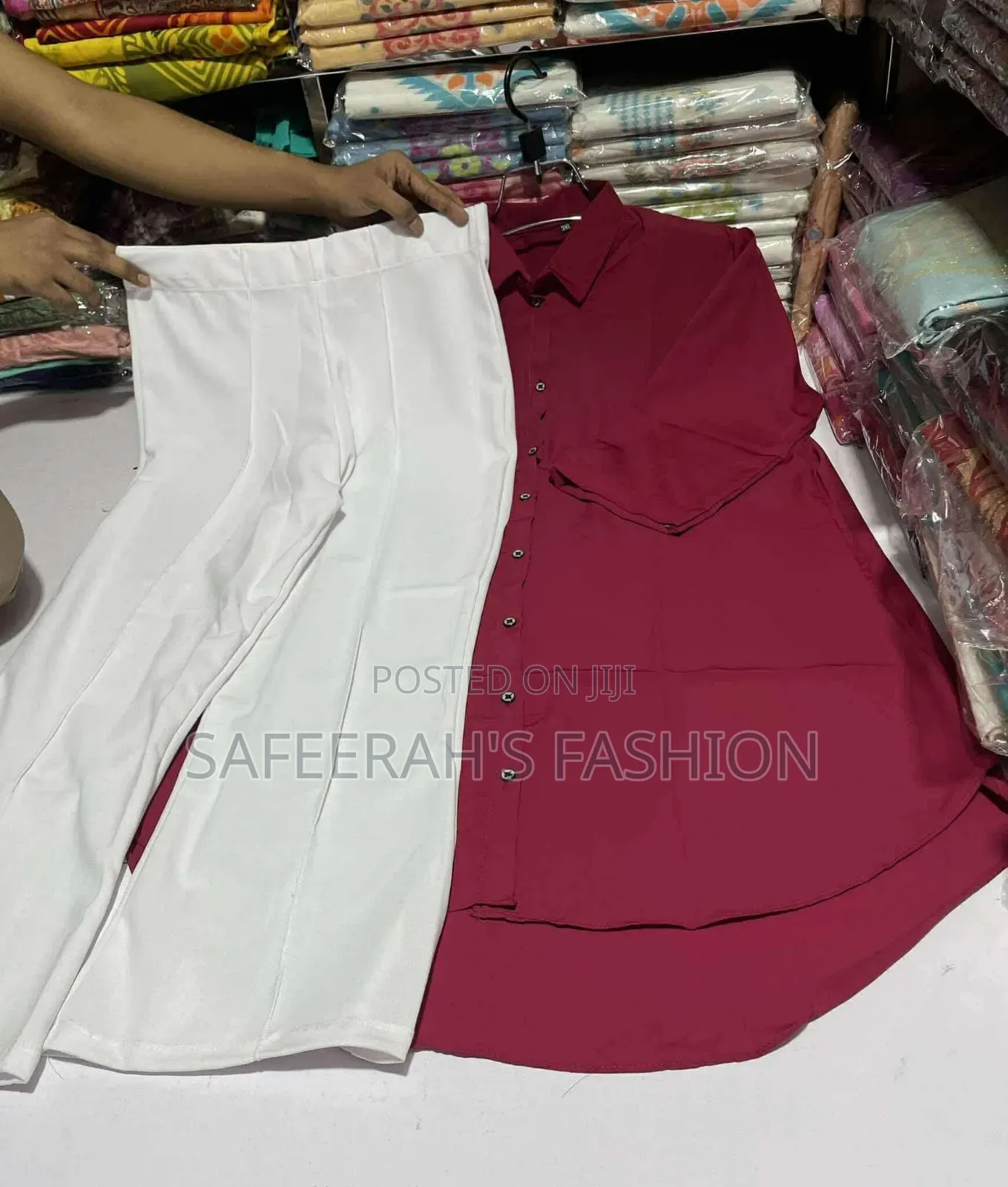 জর্জেট শার্ট প্যান্ট কম্বো সেট r