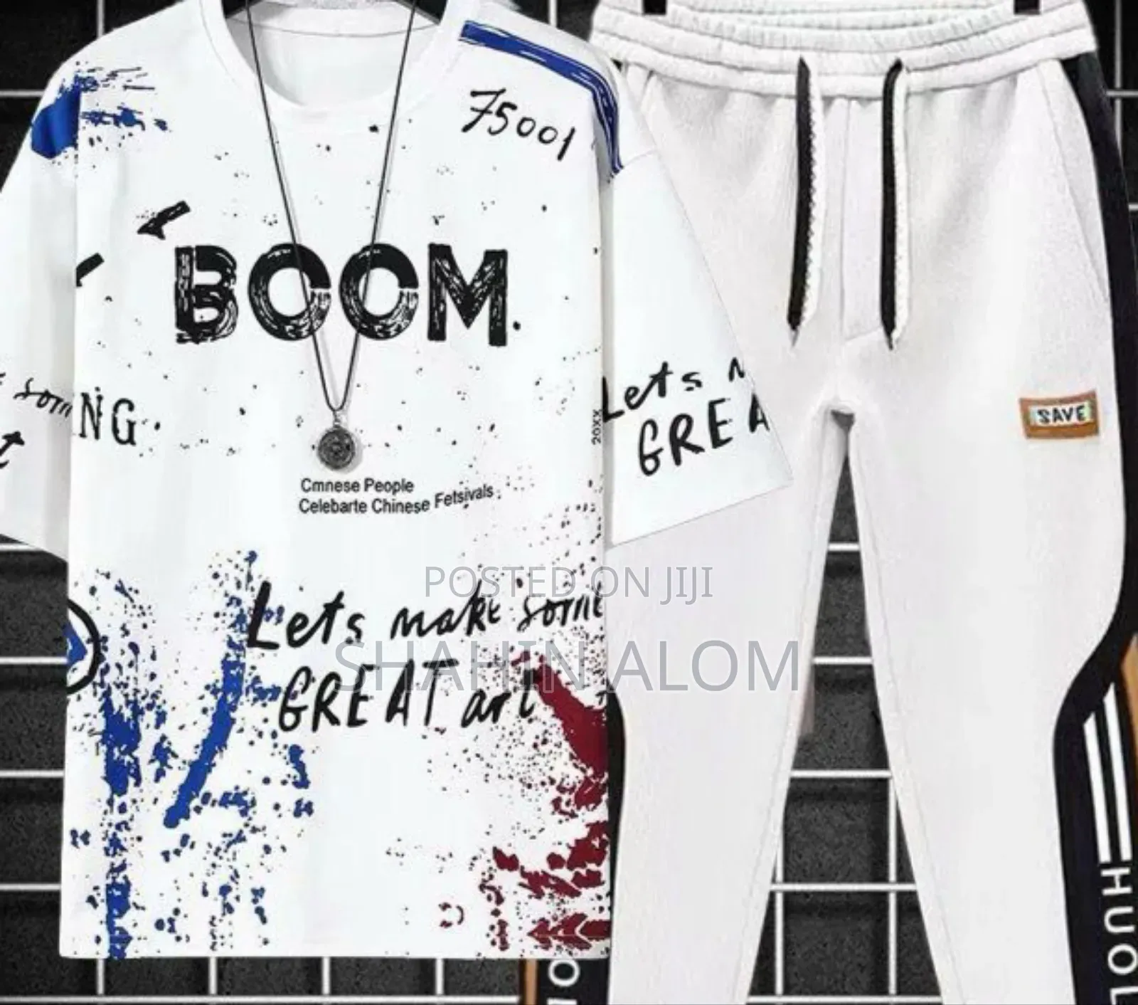 Drop Shoulder Mash T-Shirt and Trouser