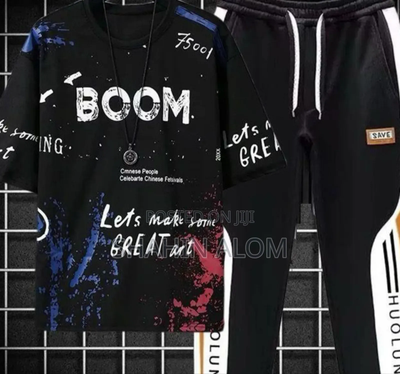 Drop Shoulder Mash T-Shirt and Trouser