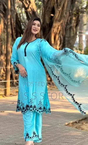 Photo - Embroidery Cotton Three Piece New Collection