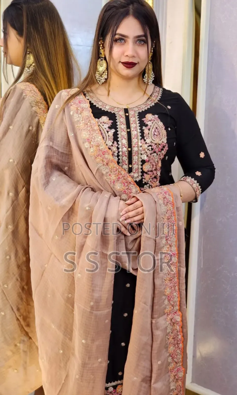 Radymade Three Piece সম্পূর্ণ সিকোয়েন্স এমব্রয়ডারি কাজ করা